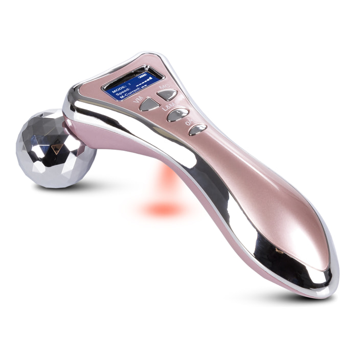 Massaggiatore facciale e corporeo. Funzioni di vibrazione, microcorrenti e luce infrarossa. Massaggia, libera le tensioni e migliora la tua pelle.