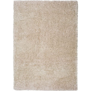 Alfombra lisa tipo shaggy Floki beige, varias medidas disponibles