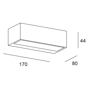 Forlight Ara aplique exterior rectancular con luz led blanco neutro 4000K