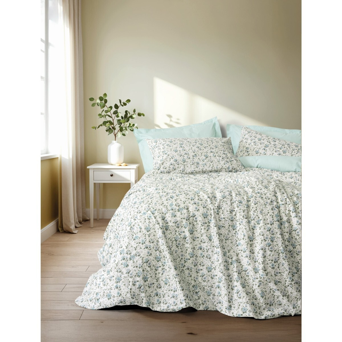 Parure housse de couette et taie(s) d'oreiller coton imprimé