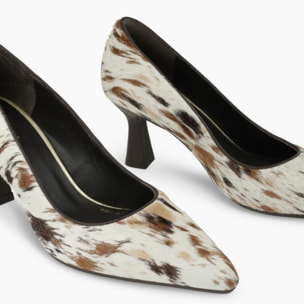 ZAPATOS DE SALÓN ANIMAL PRINT NATURAL GENOMA-INO