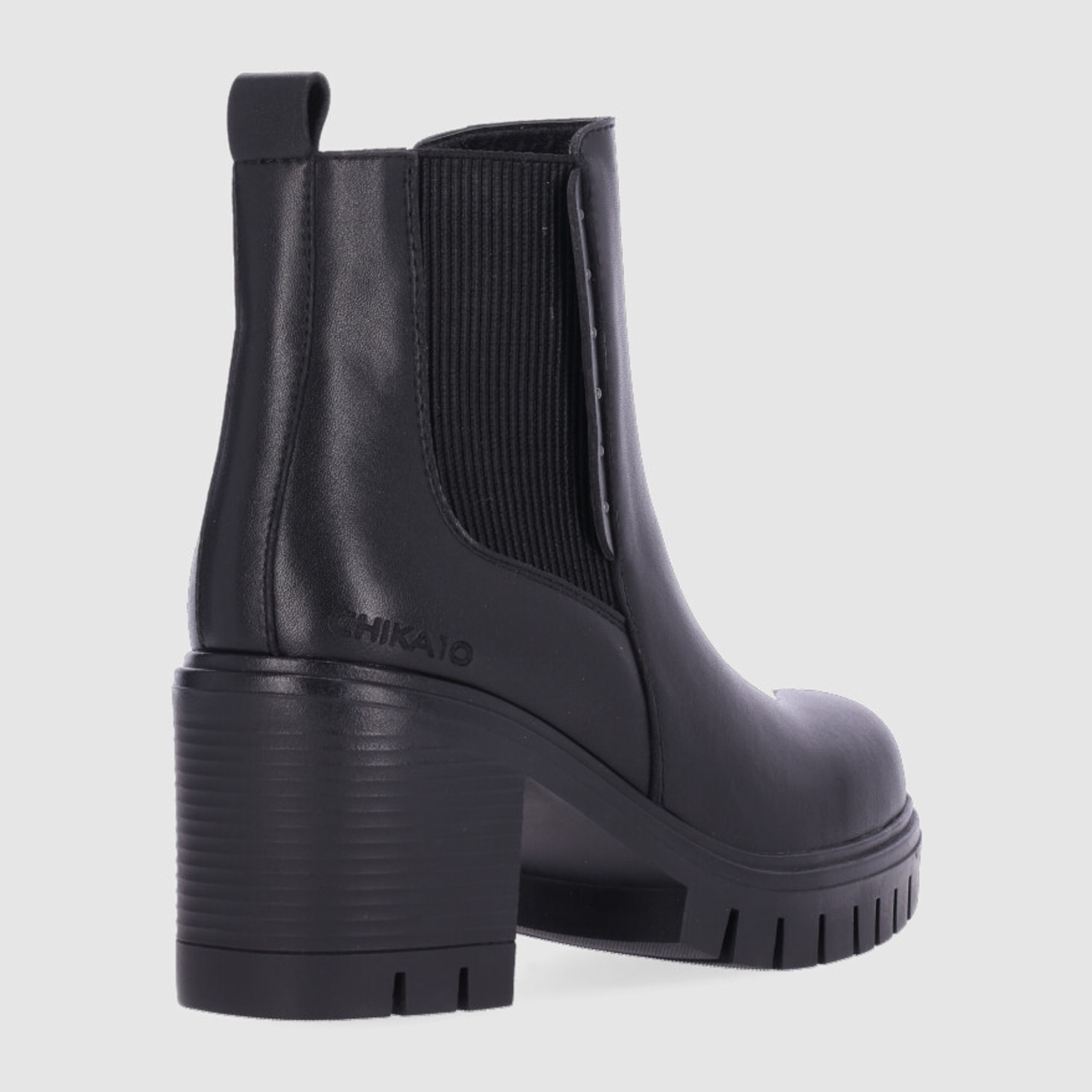 Botines de Piel - Negro - Tacón: 7 cm