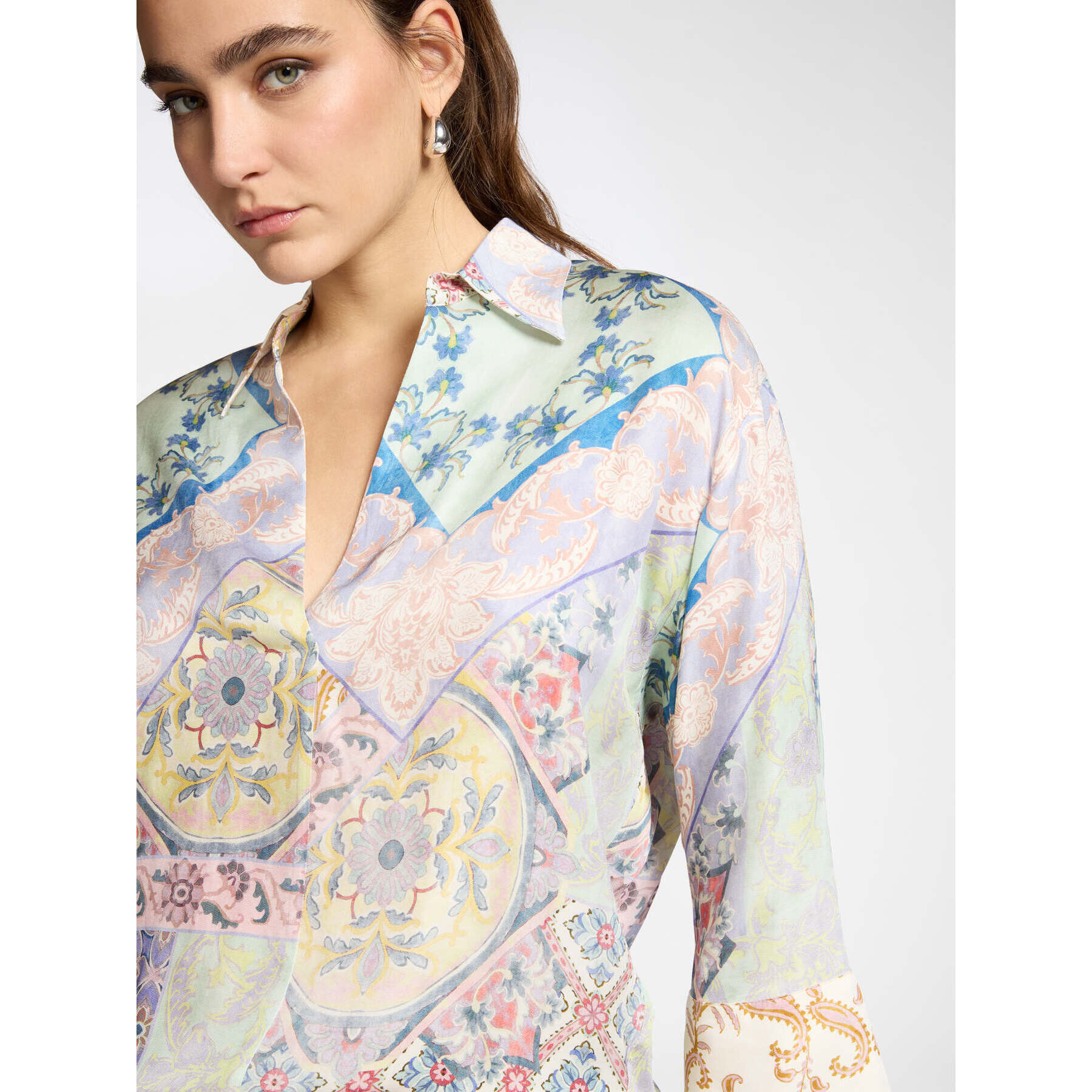 Elena Mirò - Camicia in viscosa stampata - Viola