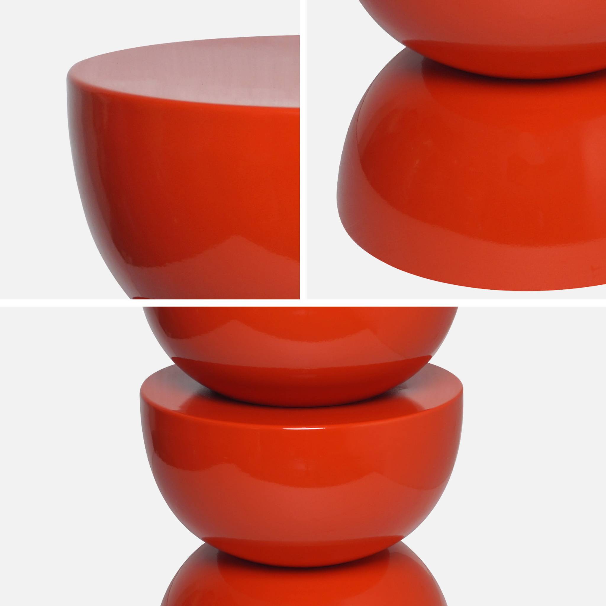 Table d'appoint, bout de canapé, table de chevet métal effet glossy Ø32 x H46,5cm COUMBA