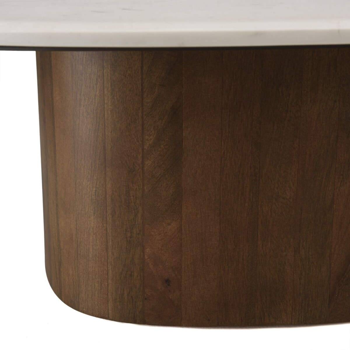 JAMES - Table basse 80x75cm plateau marbre blanc de Banswara