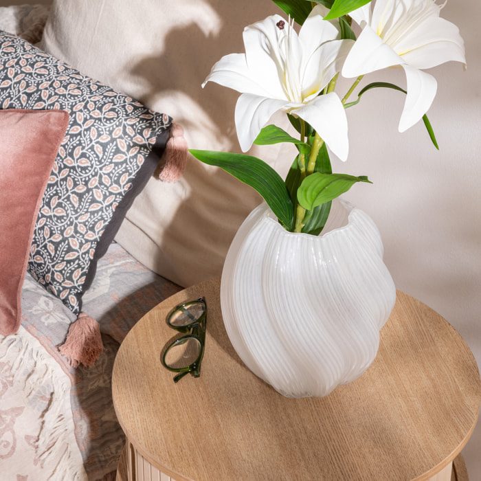 Vase "Valma" blanc H21cm