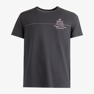 T-shirt Esercito nera in cotone uomo