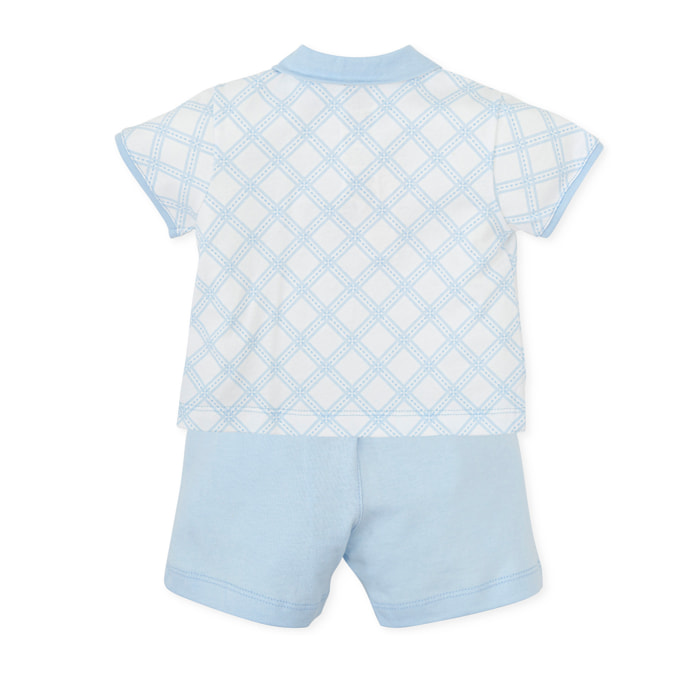 Conjunto 2 pzas. - - Blanco celeste