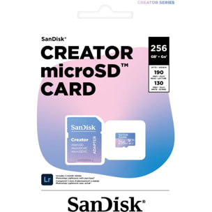 Carte Micro SD SANDISK 256Go Creator