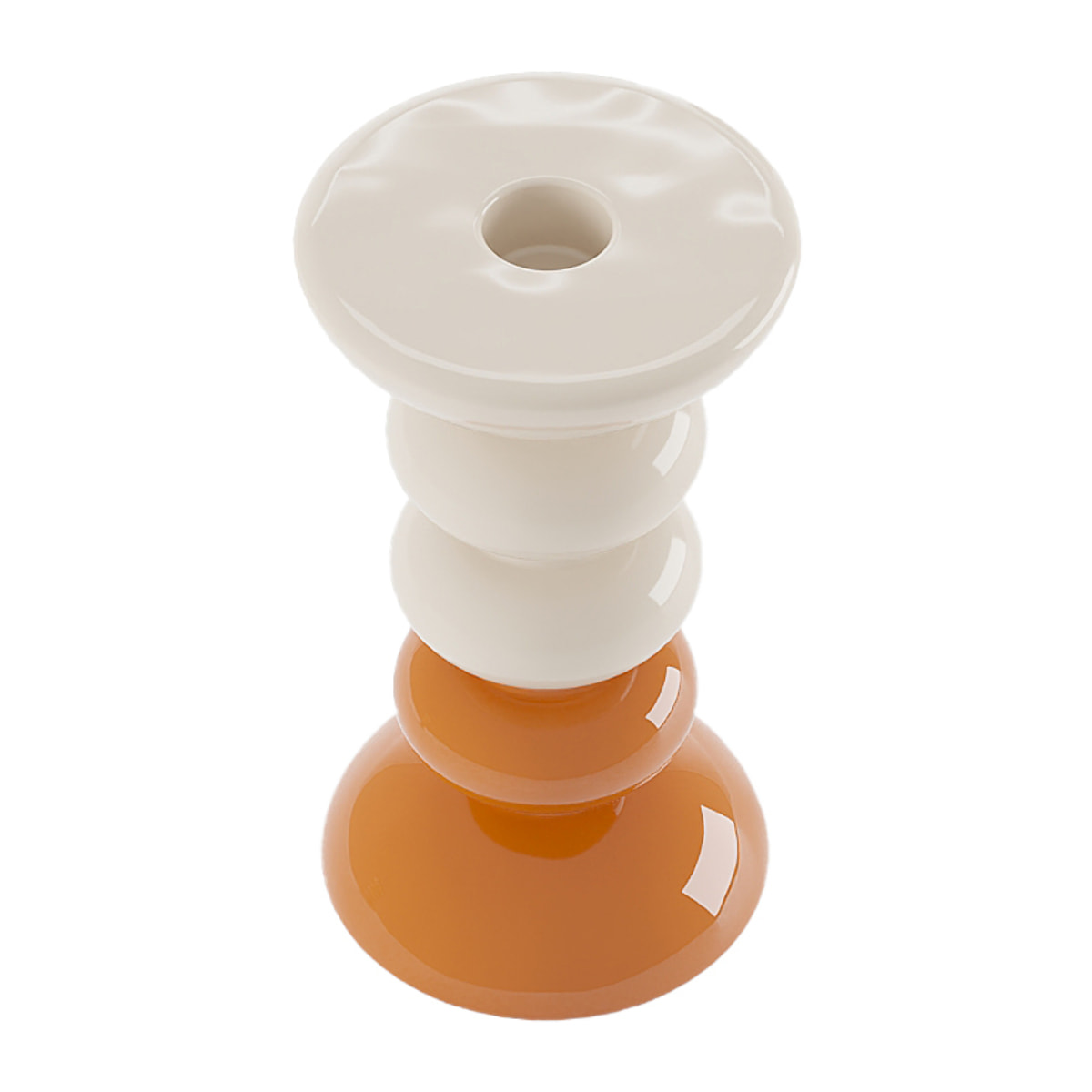 Chelsea - Set de 2 bougeoirs verticaux céramique bicolore