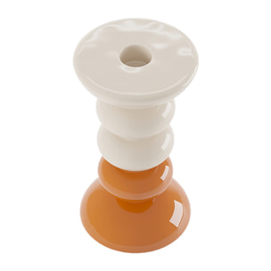 Chelsea - Set de 2 bougeoirs verticaux céramique bicolore