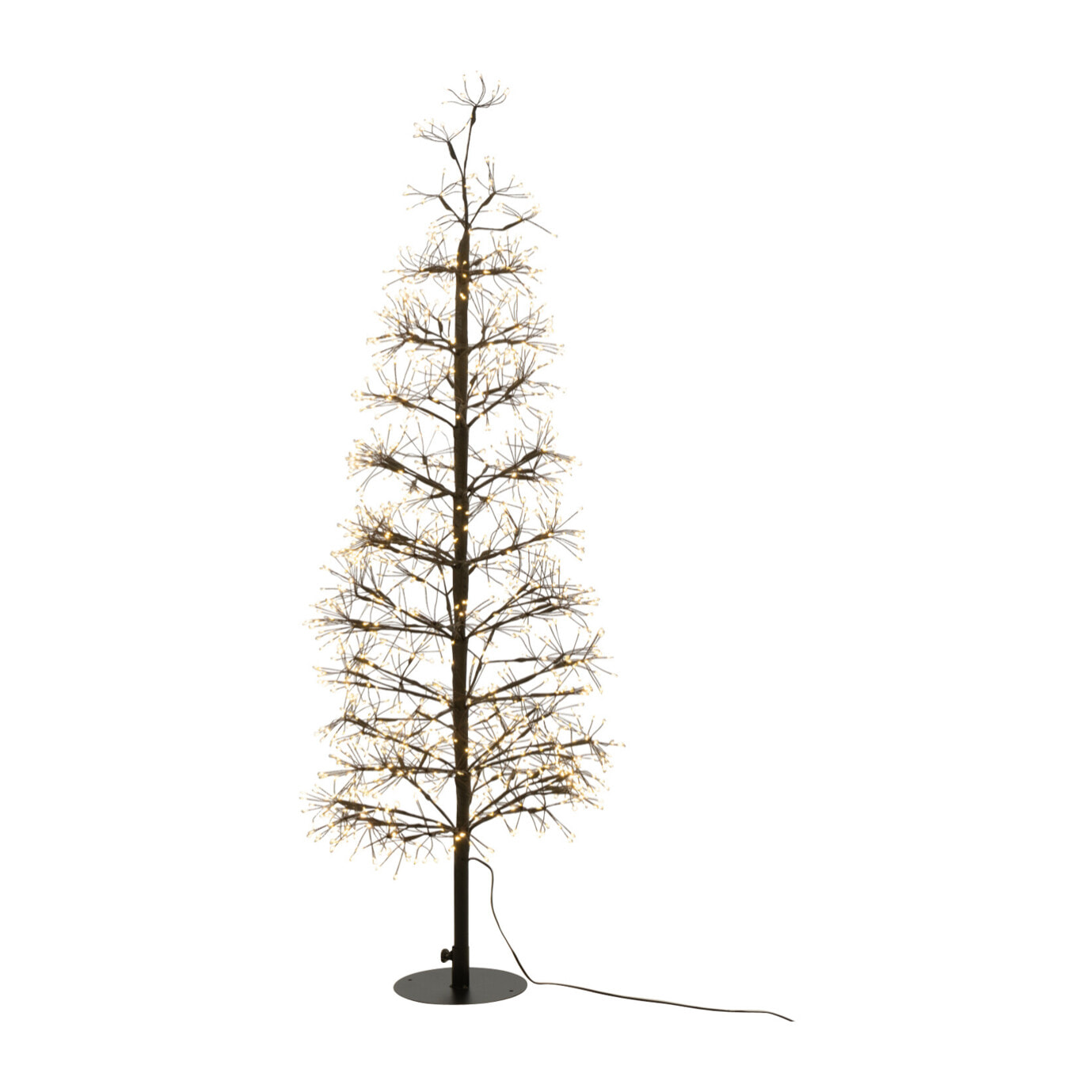 J-Line décoration Arbre - blanc chaud - acier - noir -  medium  - LED
