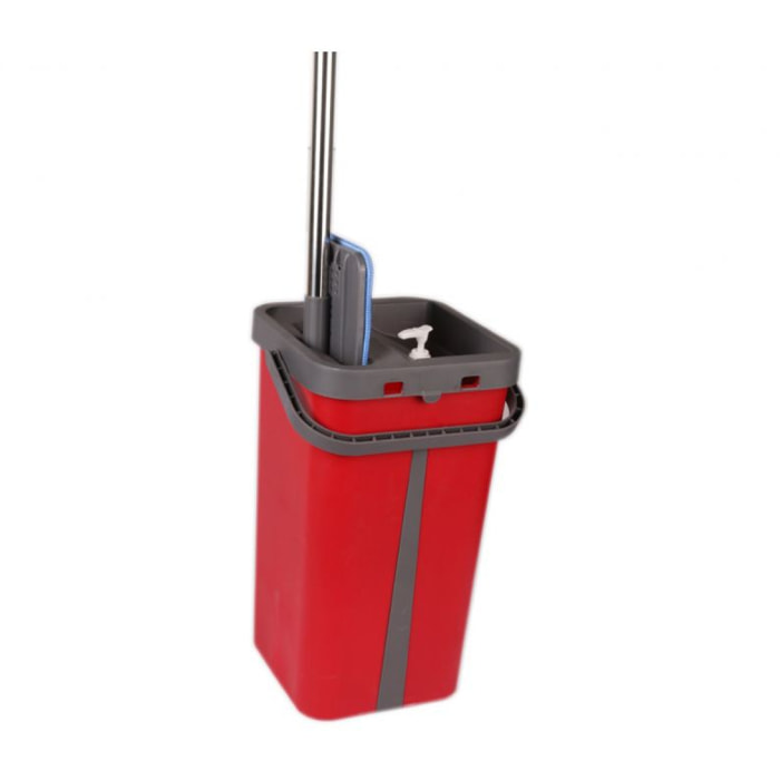 Balai Plat Microfibre Systeme d'Essorage rouge Cenocco CC9077-RD