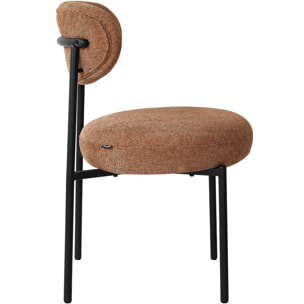 Lot de 2 chaises de salle à manger en tissu chenille - ORLA