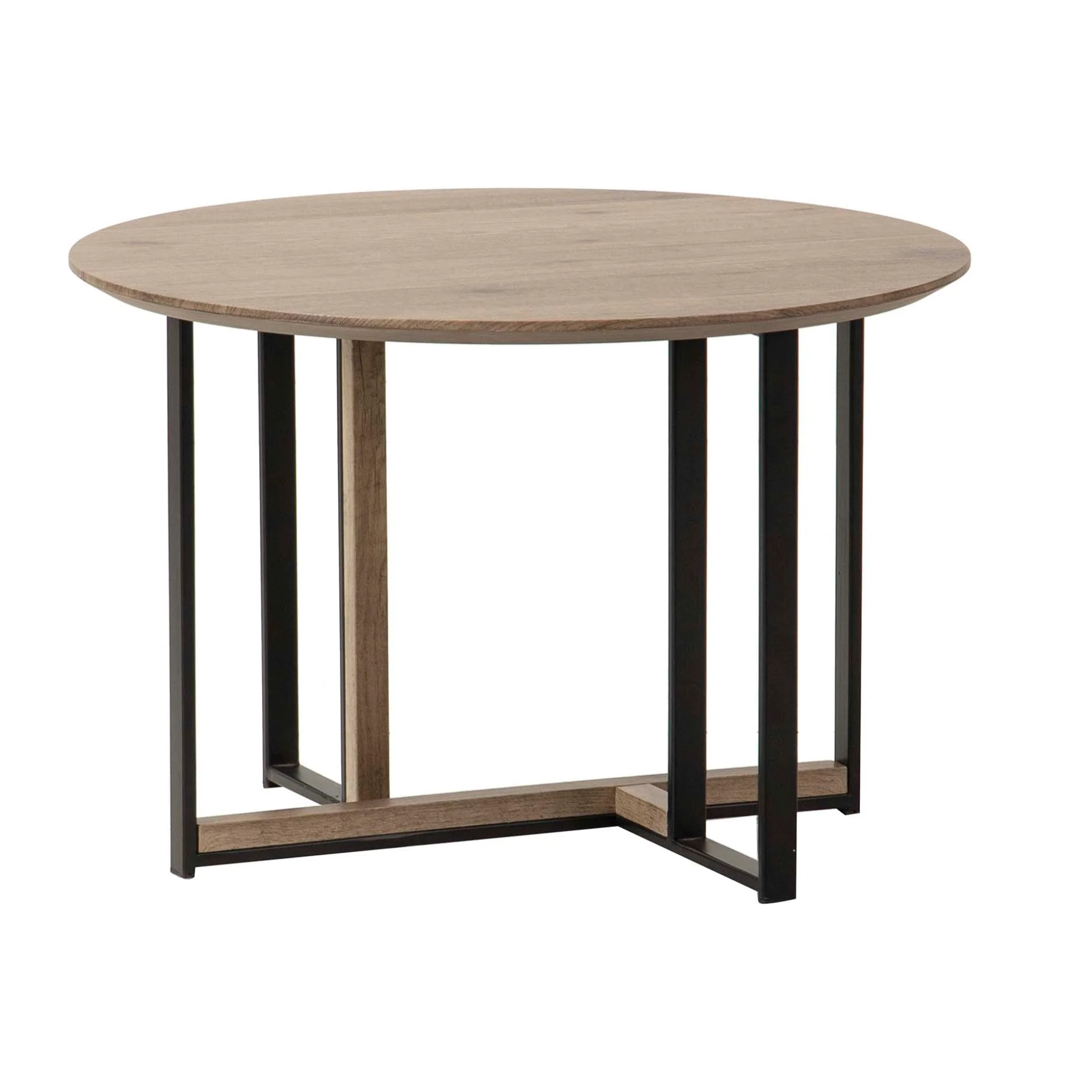 Mesa De Centro Mdf Metal Vinilo 60x60x40 Cm