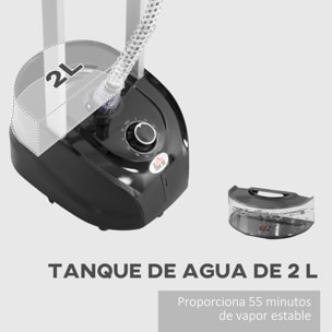 Plancha Vertical 1950W 2â‚¬Â¯L Plancha de Vapor Vertical con Temperatura Ajustable en 11 Niveles y Barra Telescópica Centro de Planchado Vertical para Hogar Oficina Negro