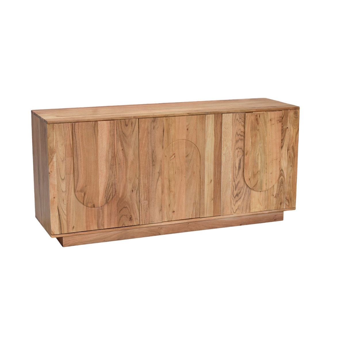 Buffet en bois massif gravé 3 portes L160 cm ARK