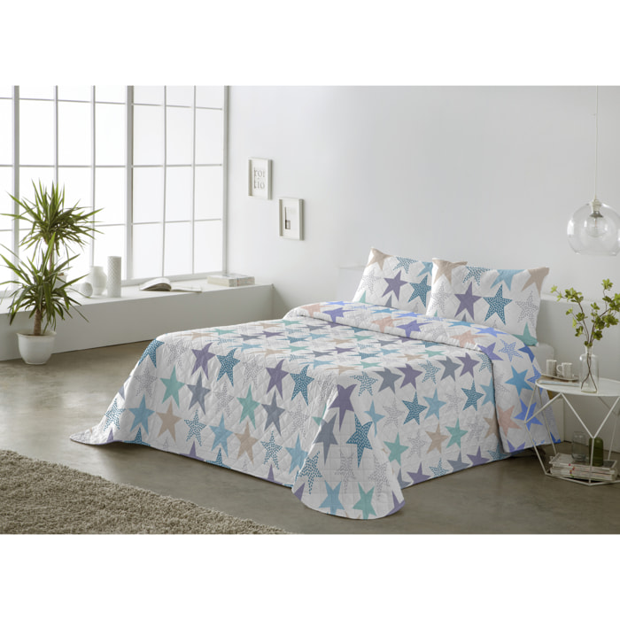 Colcha estampada reversible Estrella