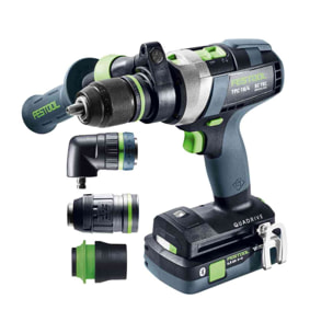 Perceuse-visseuse à percussion sans fil QUADRIVE TPC 18/4 5,0/4,0 I-Set/XL - FESTOOL - avec une batterie 18V 5.0Ah et une 18V 4.0Ah - chargeur - accessoires - Systainer - 577622