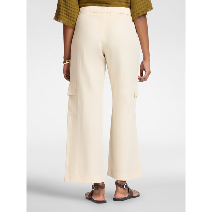 Elena Mirò - Cargo fluidi misto lyocell - Beige