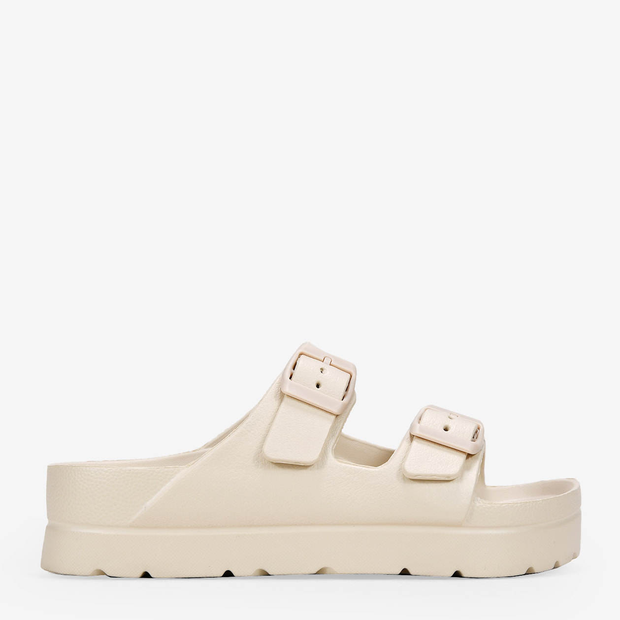 Sandalias de plataforma beige  en goma