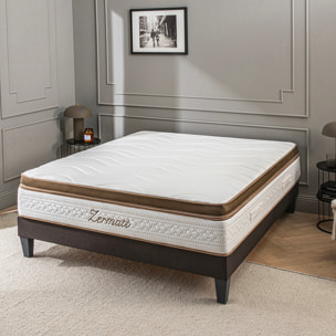 Ensemble Matelas Memoire de forme Zermatt avec sommier en bois
