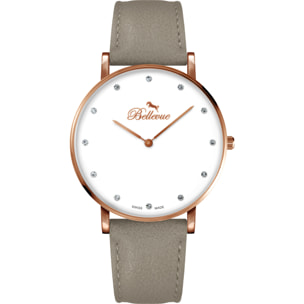 Reloj Bellevue B.56 Mujer Analogico Cuarzo con Correa de Piel sintetica