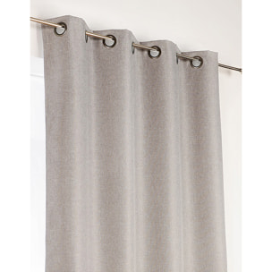 Rideau d'ameublement 100% occultant - Gris clair