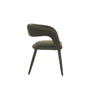 Fauteuil contemporain tissu (lot de 2) ALESSIA