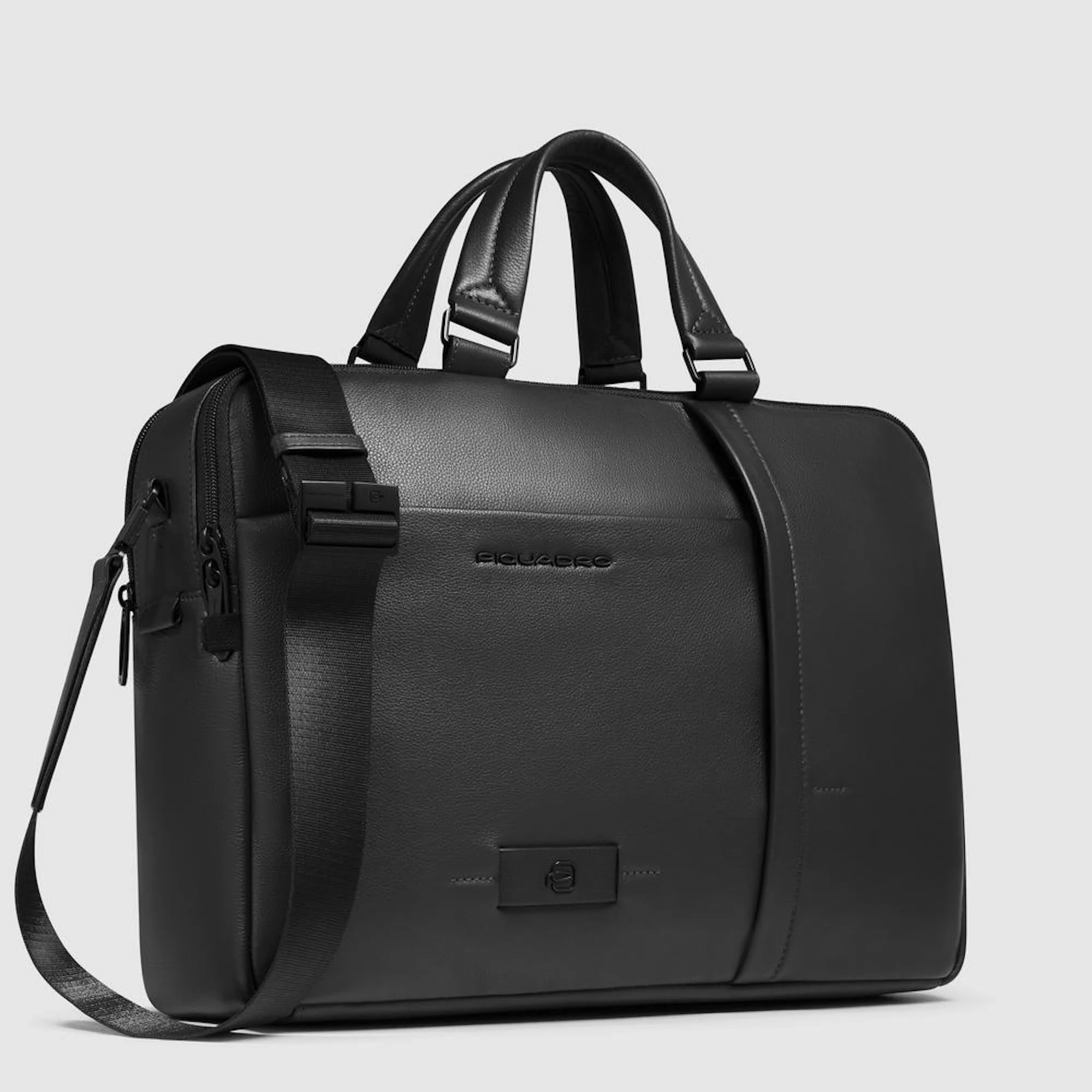 Piquadro Borsa porta pc e porta iPad® in pelle con protezioni antiurto e RFID