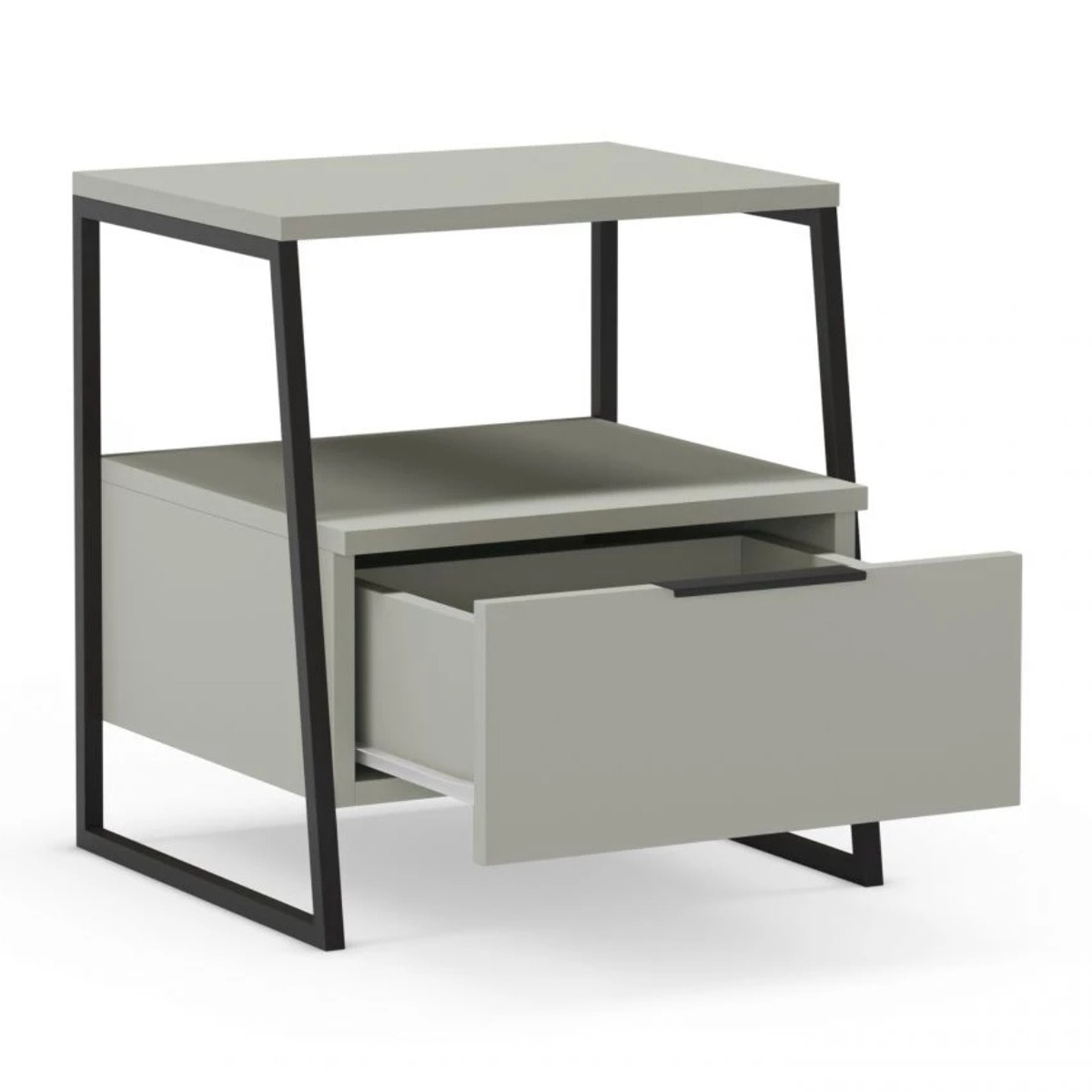 Mesita de noche Oksa Verde - Negro