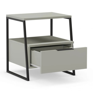 Mesita de noche Oksa Verde - Negro