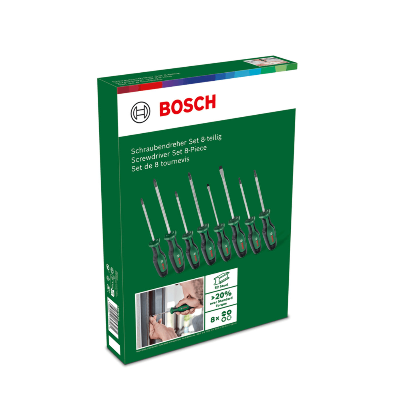 Set de tournevis haute performance - 8 pièces - BOSCH - 1600A02BX8