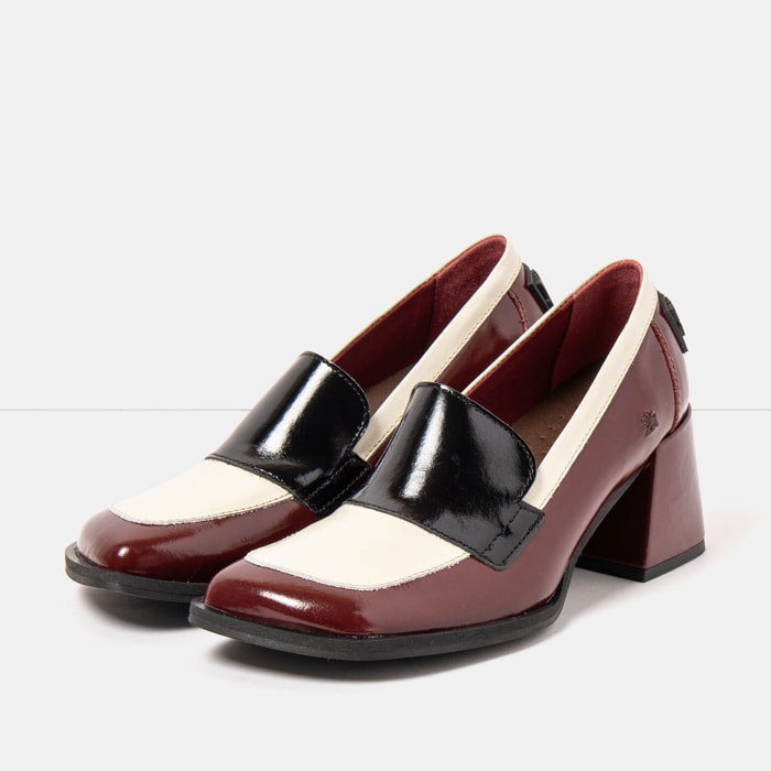 Zapatos con tacón 1705 NAPPA SHINNY BURDEOS/ VERONA color Burdeos