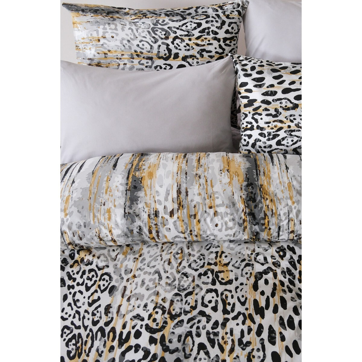 Parure de lit 100% coton imprimé "Argento"