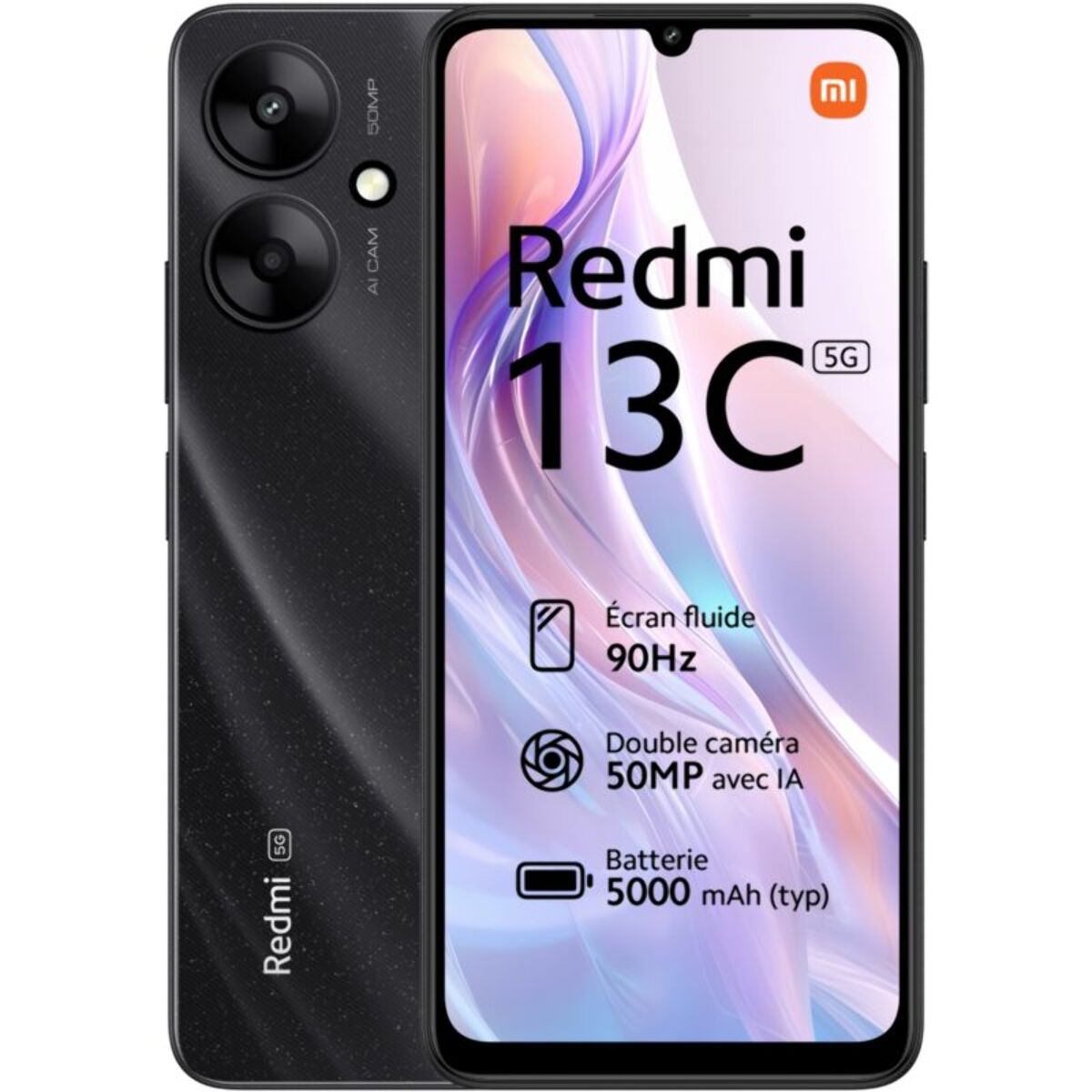 Smartphone XIAOMI Redmi 13C 128Go Noir 5G