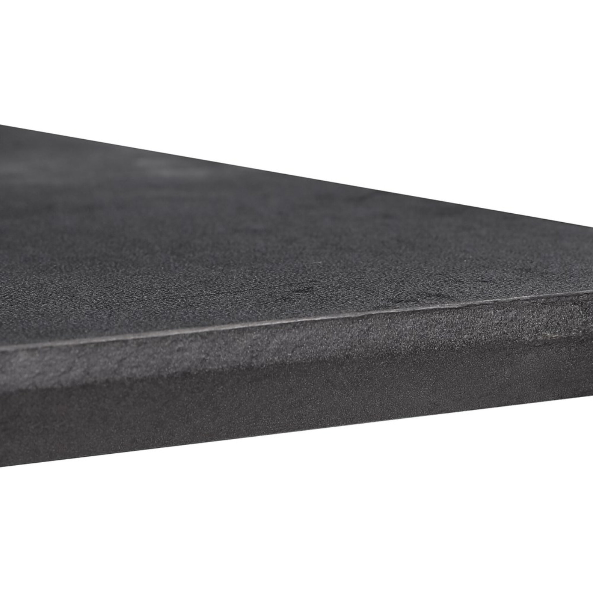 Tavolo da pranzo quadrato top effetto marmo grigio scuro 70x70x74 cm - Ester