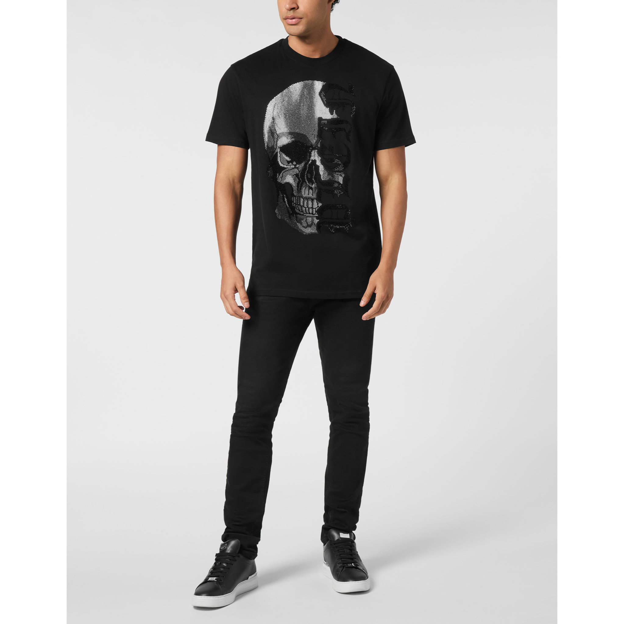 PHILIPP PLEIN Camiseta de cuello redondo y manga corta GOTHIC PLEIN