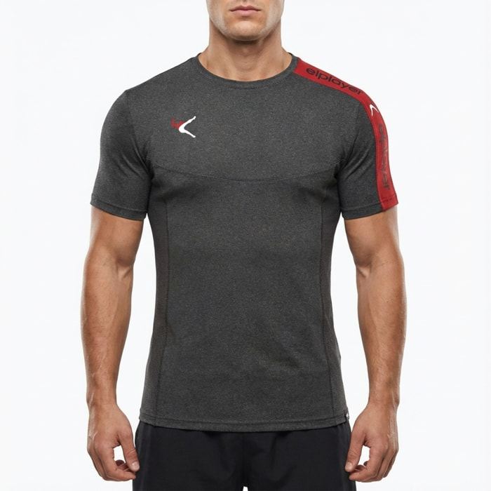 Maglia a mezze maniche aderente da allenamento Fitplayer