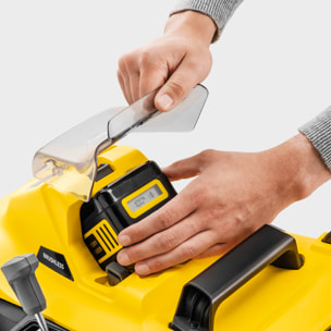 Tondeuse à gazon sur batterie Karcher LMO 3-18- coupe 34 cm- mulshing kit- bac 35l- 3500 tr/min- 350m²