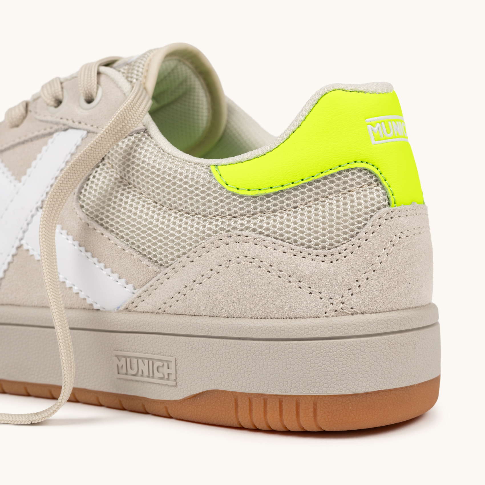 Sneaker Contemporánea Beige y Flúor | MUNICH STILO 09
