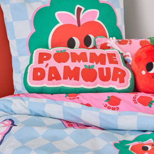Coussin Cha Cha Pop Pomme d'amour 20x44cm Vert et Rose