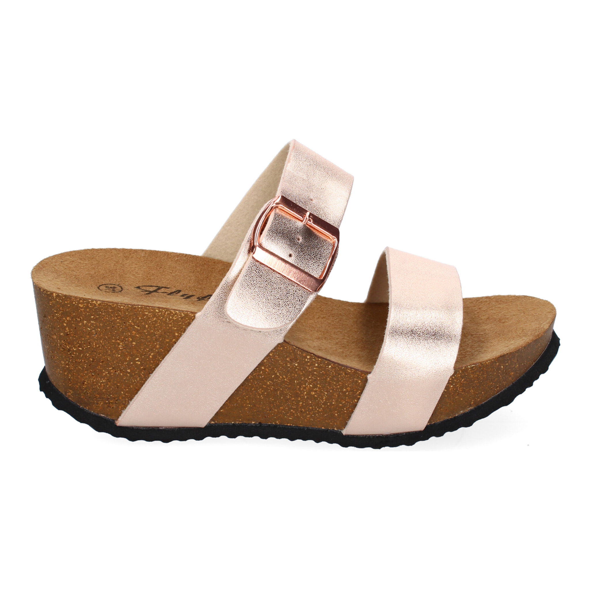 Sandalia de Cuña Bio con Pala Fina, Super Comodas, Talon Abierto