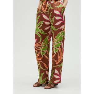 Pantaloni morbidi con stampa floreale