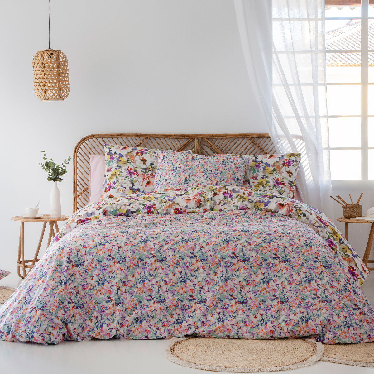 2 Fundas de almohada 100% algodón POESIE A - 65x65 cm