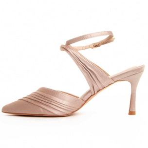 Zapato de tacón - Beige - Altura: 8 cm