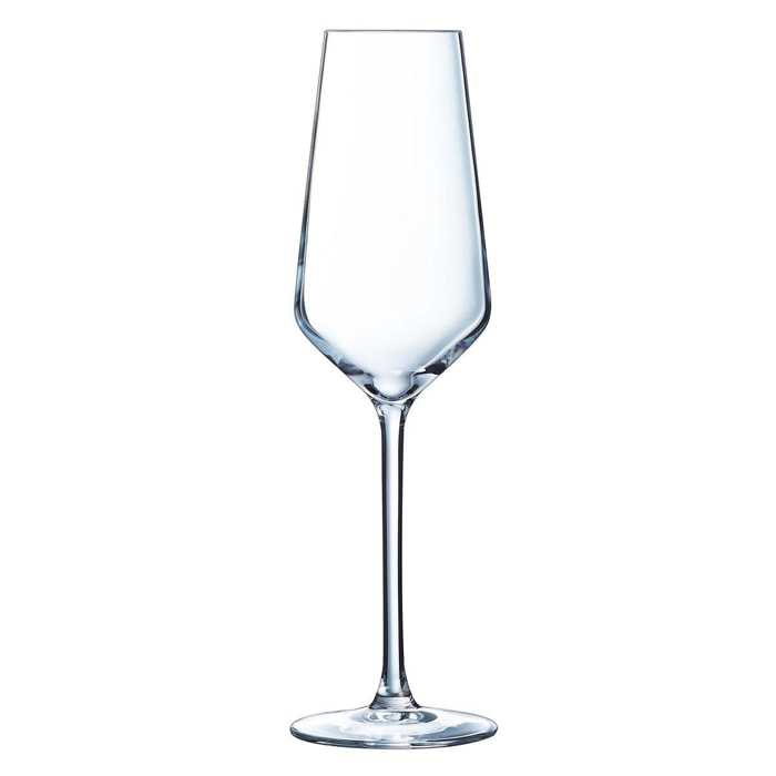 6 flûtes à Champagne 21cl Ultime - Cristal d'Arques - Verre ultra transparent moderne