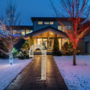 bastón de caramelo luminoso con 400 micro led 34x10x75cm