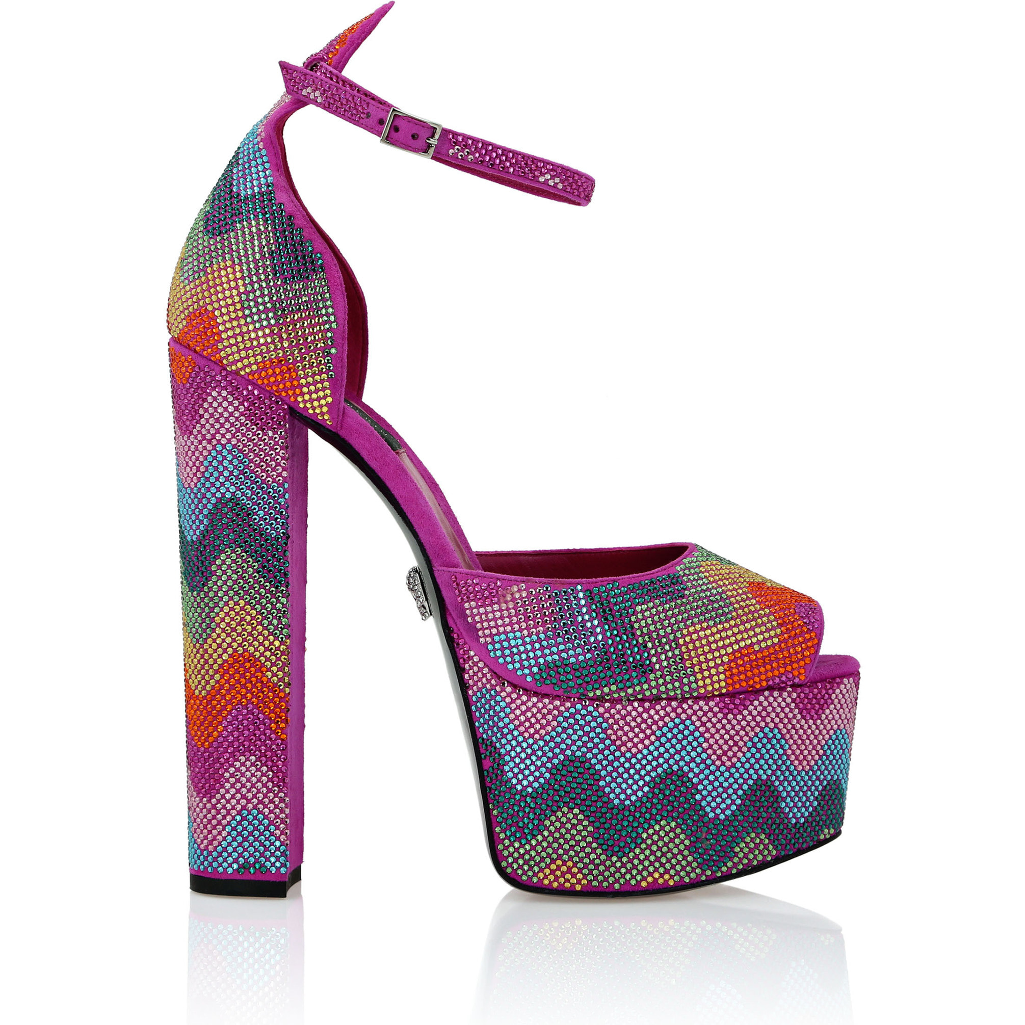 PHILIPP PLEIN Sandals High Heels RAINBOW WAVES