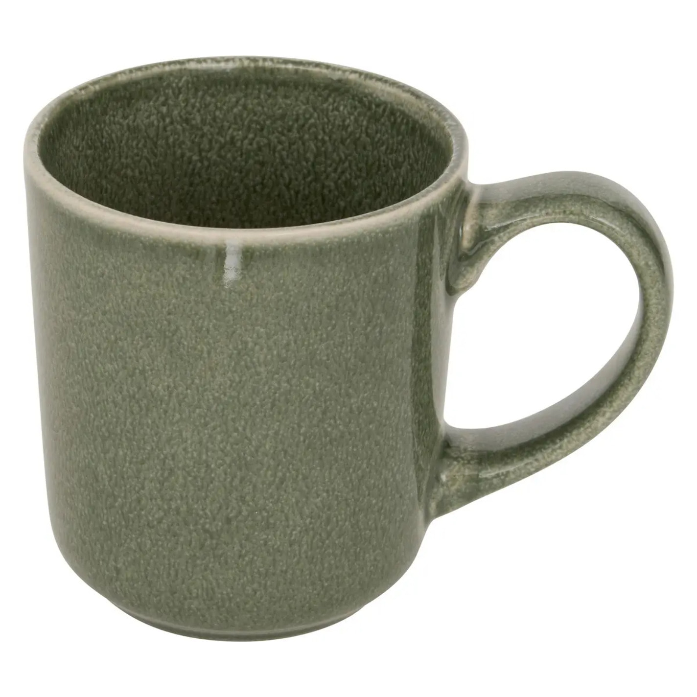 Mug Terre inconnue vert kaki L13,5xp9,2xH10cm